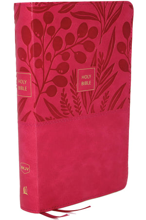 NKJV, End-of-Verse Reference Bible, 10.5-Point Print, Leathersoft, Red Letter, Pink