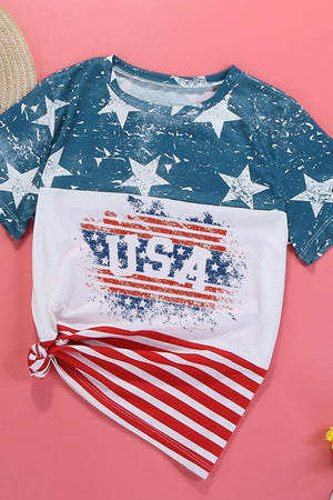 Stars and Stripes Color Block T-Shirt