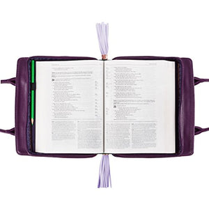 Bible Cover, Blessed, Faux Leather, Purple