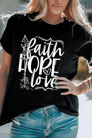 Faith Hope Love Graphic T-Shirt