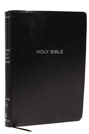 NKJV, Reference Bible, Super Giant 17-Point Print, Red Letter, 43,000 Cross References, Leathersoft, Black