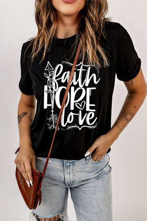 Faith Hope Love Graphic T-Shirt