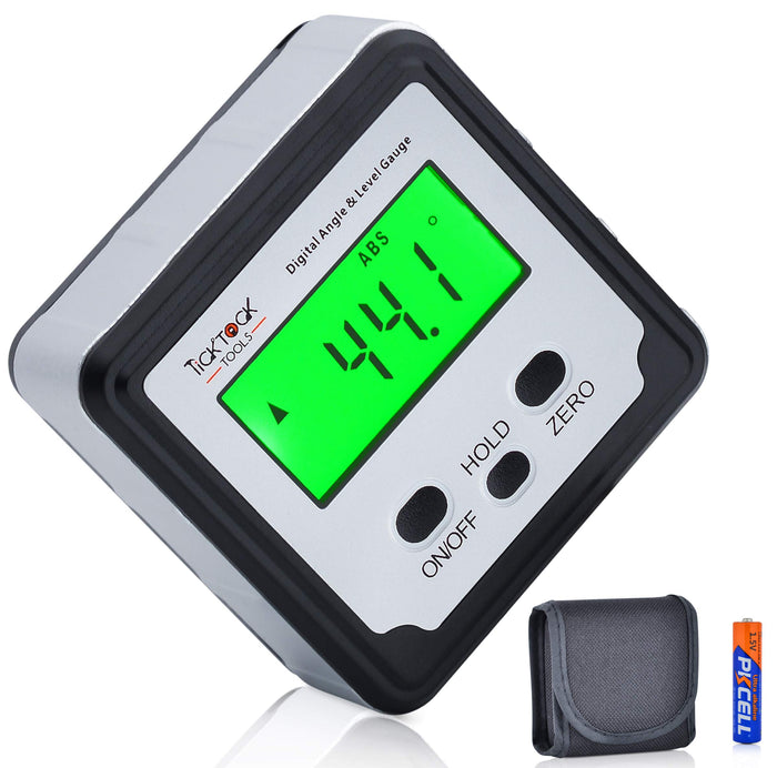Digital Angle Finder, Magnetic Mini Level and Bevel Gauge, with Case