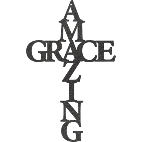 Amazing Grace Cross, Metal Wall Art, 3 Colors