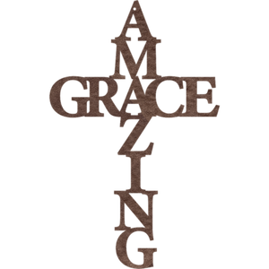 Amazing Grace Cross, Metal Wall Art, 3 Colors