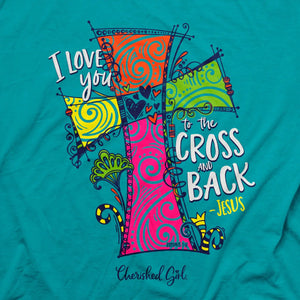 Cross Love (Romans 5:8), Women's T-Shirt (Front & Back Print)