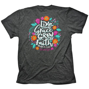 OUT OF STOCK Live By Grace & Grow By Faith (Ephesians 2:8-9), Women's T-Shirt