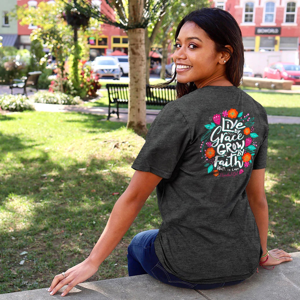 OUT OF STOCK Live By Grace & Grow By Faith (Ephesians 2:8-9), Women's T-Shirt