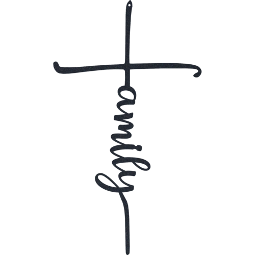 Family Cross, Metal Wall Art, 3 Colors