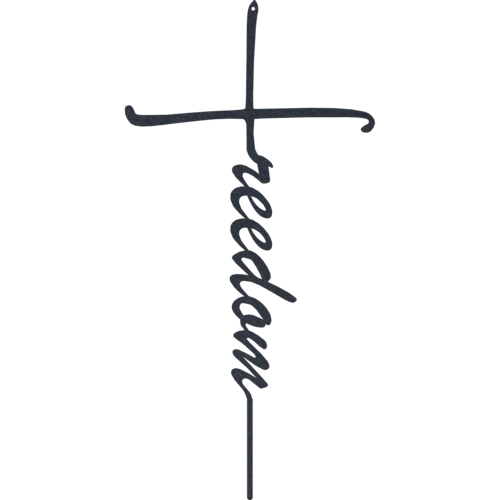 Freedom Cross, Metal Wall Art, 3 Colors