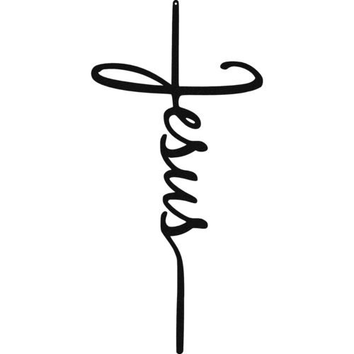 Jesus Cross, Metal Wall Art, 3 Colors