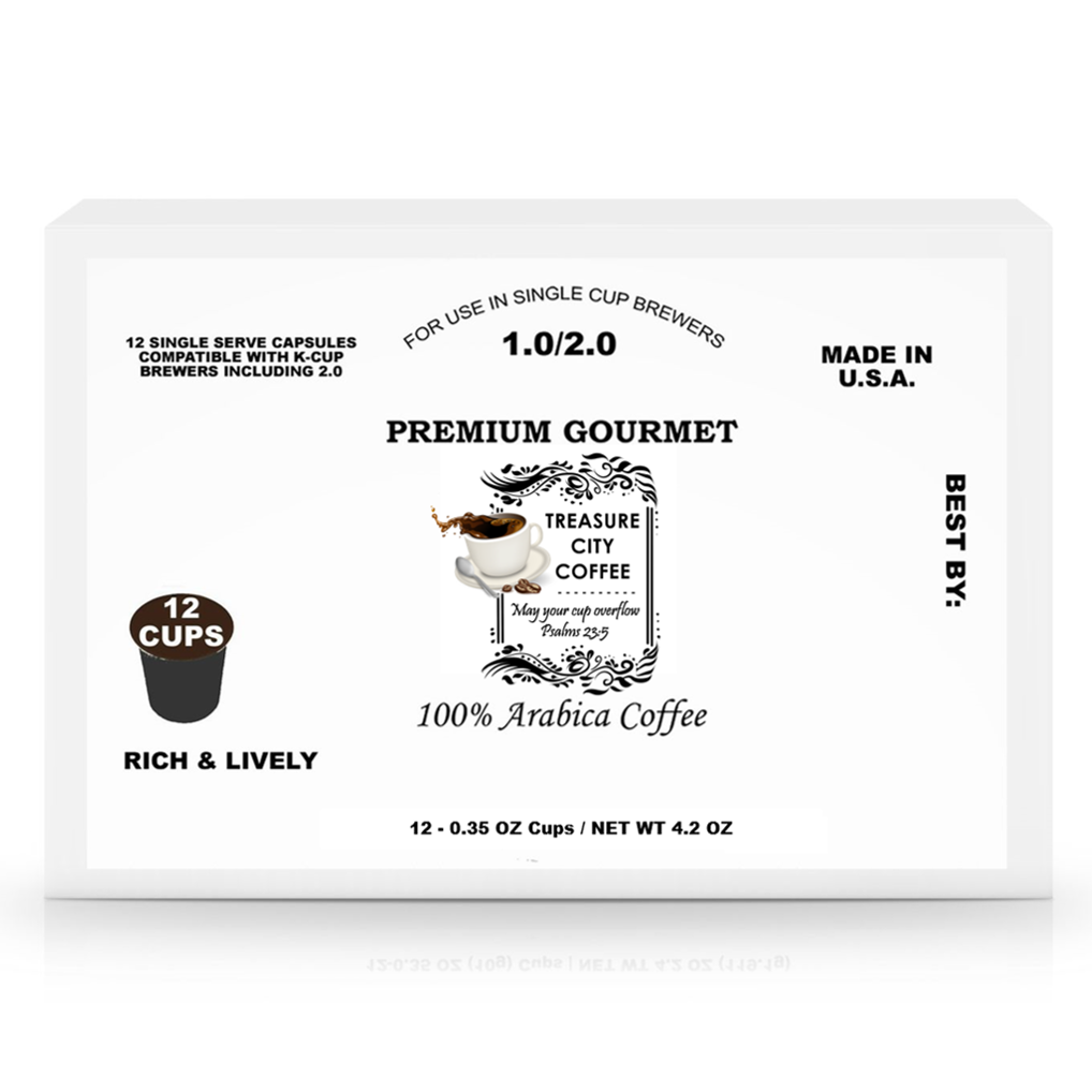 12 Pack Single Serve Coffee Capsules, Premium Gourmet Original Roast, Not Acidic, Caffeinated