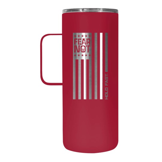 Fear Not Flag, 22 oz Stainless Steel Tumbler, Red