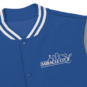 Miracle City Logo, Embroidered Men's Varsity Jacket