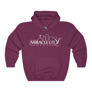 Miracle City Logo, Front Print Lighter Weight Hoodie - 11 Colors