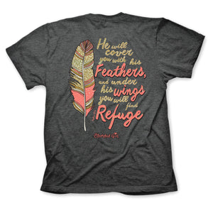 Cherished Feathers, Front/Back Print, Women's T-Shirt