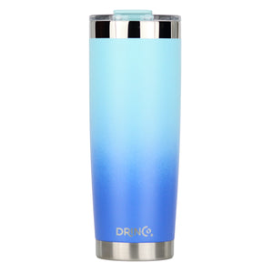 DRINCO® 20oz Insulated Tumbler Spill Proof Lid 2 Straws(SkyBlue)