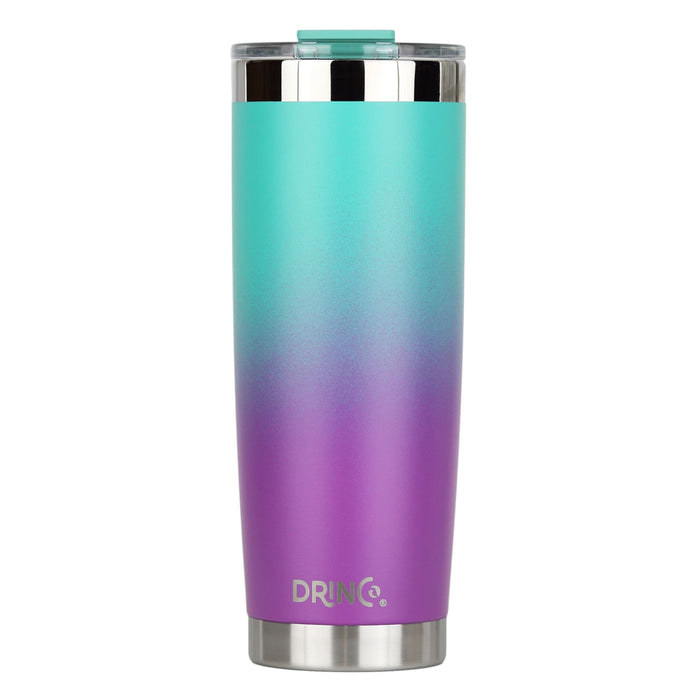 DRINCO® 20oz Insulated Tumbler Spill Proof Lid 2 Straws, Ombre Teal