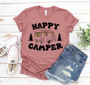 Happy Camper Unisex T-Shirt, 6 Colors