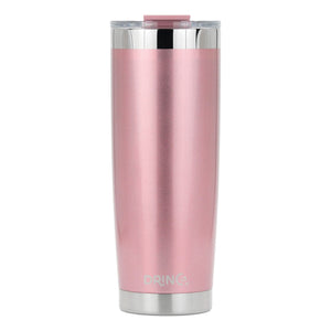 DRINCO® 20oz Insulated Tumbler Spill Proof Lid 2 Straws, Rose Gold