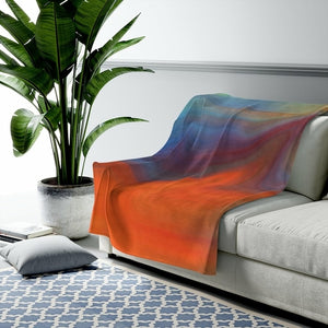 Decorative Throw Blanket, Multicolor Autumn Swirl Pattern
