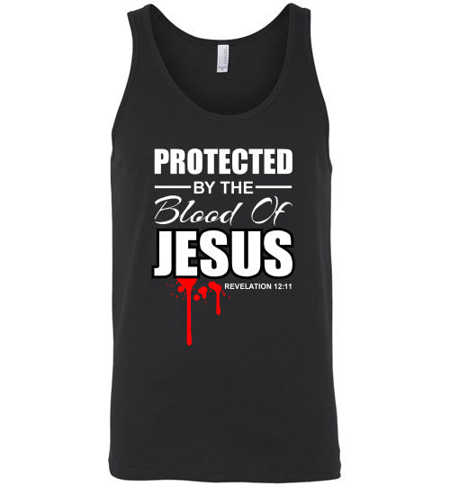 Protected by the Blood of Jesus (Revelation 12:11), Adult Tank Top
