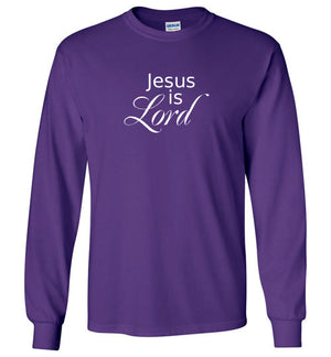 Jesus is Lord, Front Print Long Sleeve Tee, 12 Colors