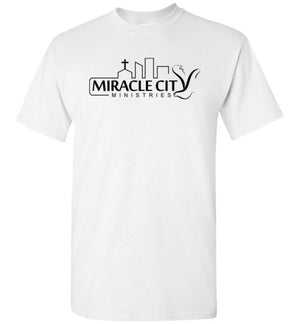 Miracle City Logo, Knows Your Name, Front & Back Print T-Shirt - 12 Colors