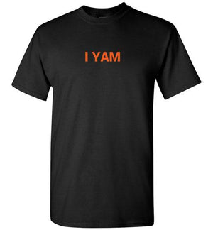 His & Hers, She's My Sweet Potato + I Yam, Short Sleeve T-Shirts, Black