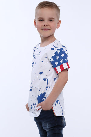 US Flag T-Shirt, Kids, Red White Blue