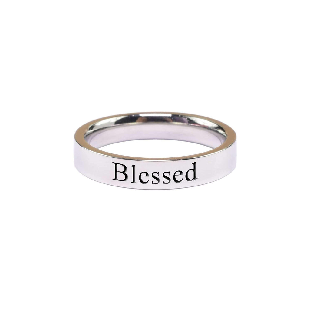 Blessed, Comfort Fit Inspirational Ring