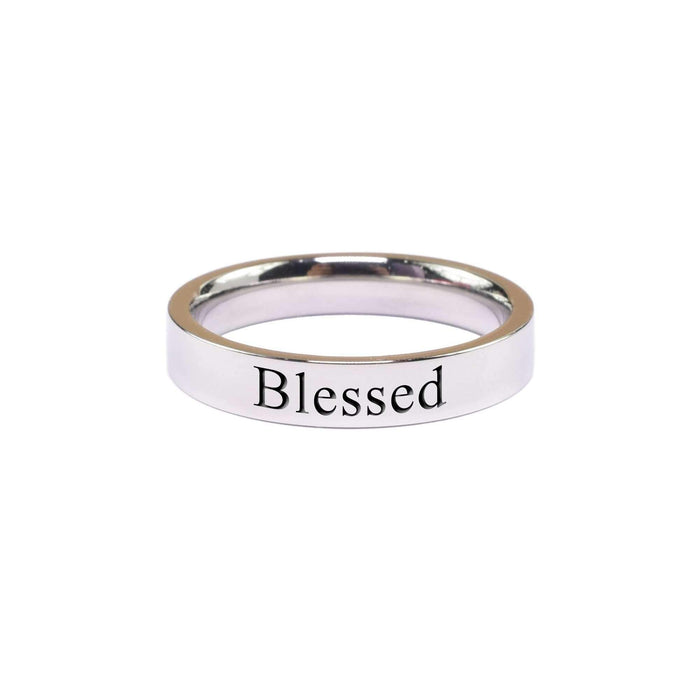Blessed, Comfort Fit Inspirational Ring