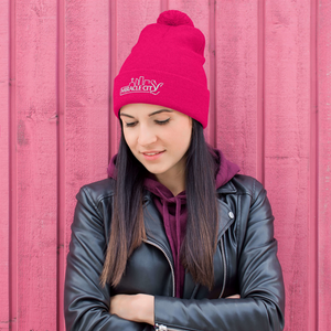 Miracle City Logo, Embroidered Pom-Pom Beanie