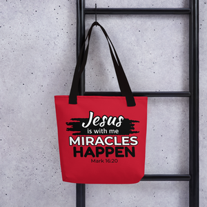 Miracles Happen Tote Bag, 8 Colors
