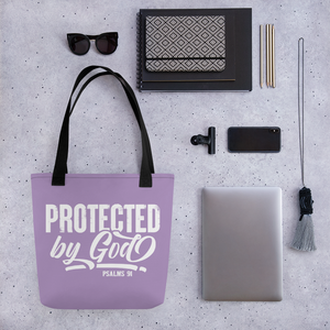 Protected by God, Psalms 91, Tote Bag, 12 Colors