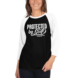 Protected by God, Psalms 91, 3/4 sleeve Raglan Shirt