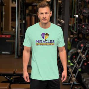 Miracles in the City Logo, Knows Your Name, Front & Back Print, Short-Sleeve Unisex T-Shirt, 12 Colors