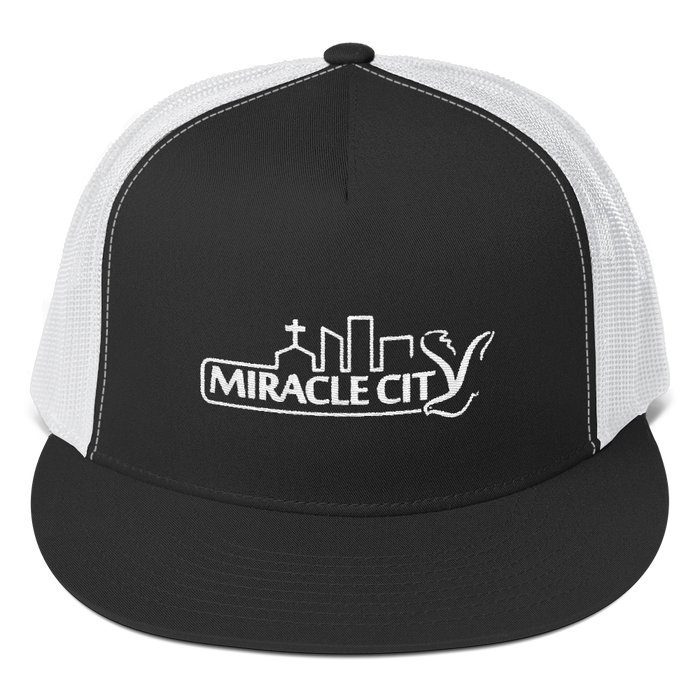Miracle City Logo, Embroidered Trucker Snapback Cap - 3 Colors
