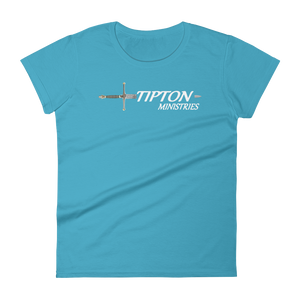Tipton Ministry Logo, Sharing the Truth, Front/Back Print Women's Fashion Fit T-Shirt, 16 Colors