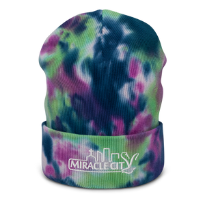 Miracle City Logo, Tie-dye Beanie, 4 Colors