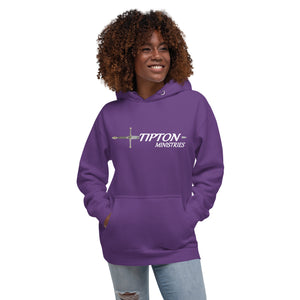 Tipton Ministry Logo on Front and Back, Unisex Hoodie, 9 Colors
