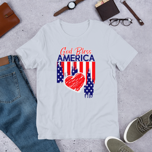 God Bless America, Style 3, Adult T-Shirt, 12 Colors